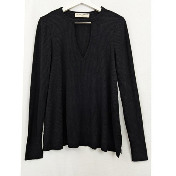 Project Social T Tops - 3/$20 Project Social T Black Ribbed Longsleeve
